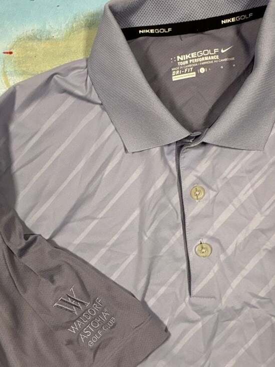 Nike Golf Other - Nike Golf Tour Performance Dri-FIT Striped Polo Waldorf Astoria Golf Club
